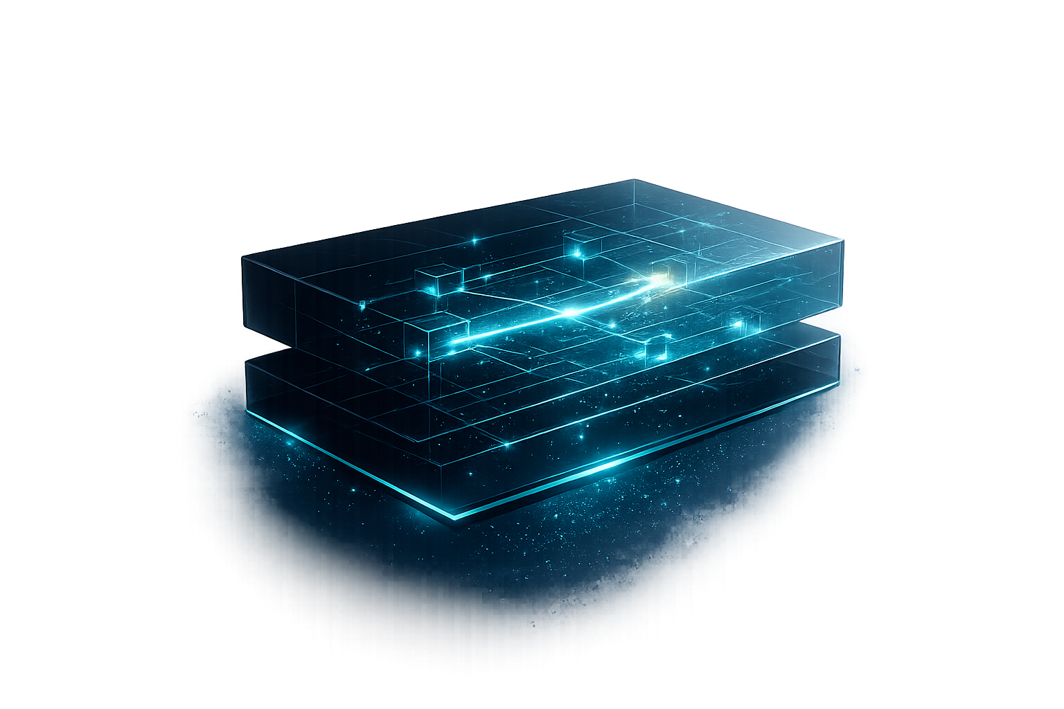 Layered glass blueprint showing the AppSpec, a structured, machine-readable definition of an Chromoly system